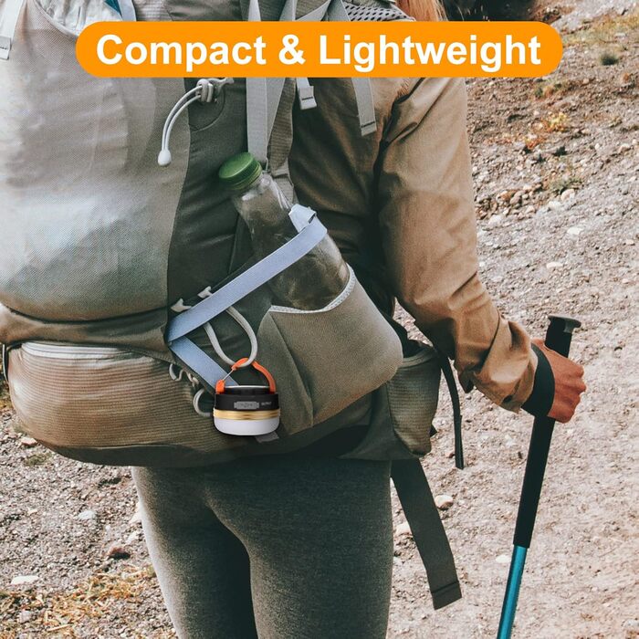 Ліхтар кемпінговий Flintronic LED, 2 шт., USB зарядка, Powerbank 1800mAh, 4 режими, помаранчевий - для походу, риболовлі, аварійного освітлення