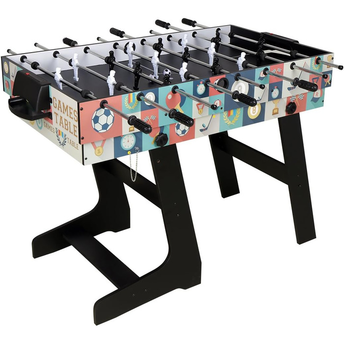 Дитячий ігровий стіл HLC 4-в-1: більярд, хокей на повітрі, теніс, футбол. Розмір 1,2 м