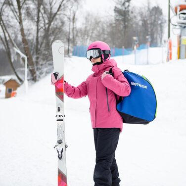 Чохол для лижних черевиків Meteor: компактна сумка для черевиків та рукавиць. Водонепроникний, легкий та міцний, ідеальний для зимових подорожей та лижного відпочинку. Сумка-рюкзак для лижних черевиків (Blue)