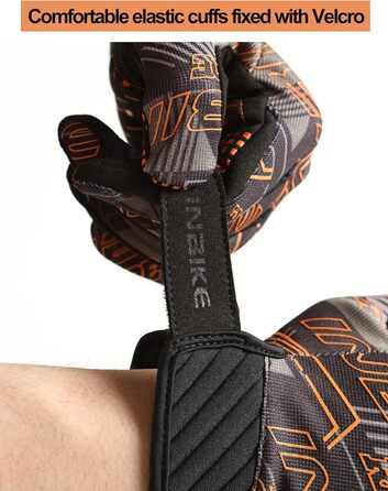 Велосипедні рукавички INBIKE для чоловіків, бігові рукавички, ударостійкі, еластичні, світловідбиваючі, дихаючі, помаранчеві, XXL