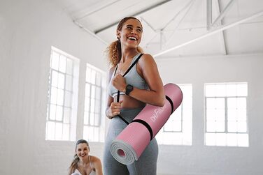 DH FitLife Килимок для фітнесу та йоги 183×61×1 см, товстий, нековзний, міцний, рожевий