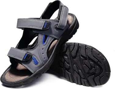 Чоловічі сандалі JOMIX для активного відпочинку та туризму: липучка, сірі, 44 EU