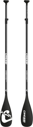 Весло для SUP Cressi телескопічне, карбонове, три секції, плаваюче, чорне, універсальний розмір