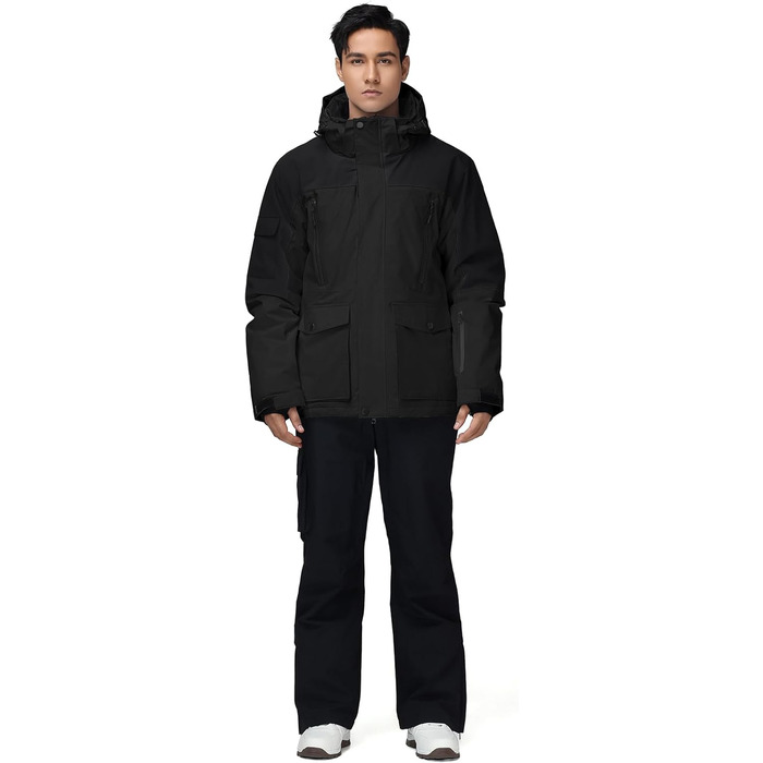 Комплект гірськолижний чоловічий HOTIAN: куртка та штани, теплий, водонепроникний, вітронепроникний, сноуборд, гірський лижний костюм