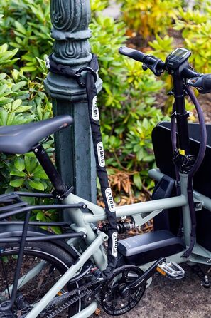 Допоміжний ланцюг-замок для велосипеда ABUS Adaptor Chain 2.0 6KS, 6 мм, 130 см, чорний (з сумкою для замка)
