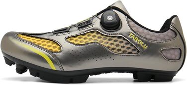 Велосипедні черевики MTB для чоловіків та жінок, сумісні з SPD, унісекс, золоті