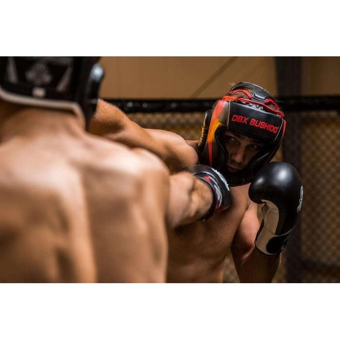 Захисний шолом DBX Bushido для боксу, кікбоксингу, MMA, Муай Тай, тхеквондо, карате, Крав Мага – безпечний спаринг, тренування