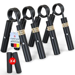 FUNFLEX Griffkraft Trainer 4 шт. 22,5-90 кг: Розширювач для рук, тренажер для пальців та передпліч з піногумовими ручками (чорний)