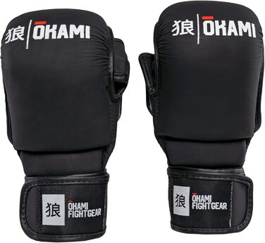 Рукавички для MMA Okami Hi-Pro Sparring, чорні, для греплінгу та BJJ, розмір L