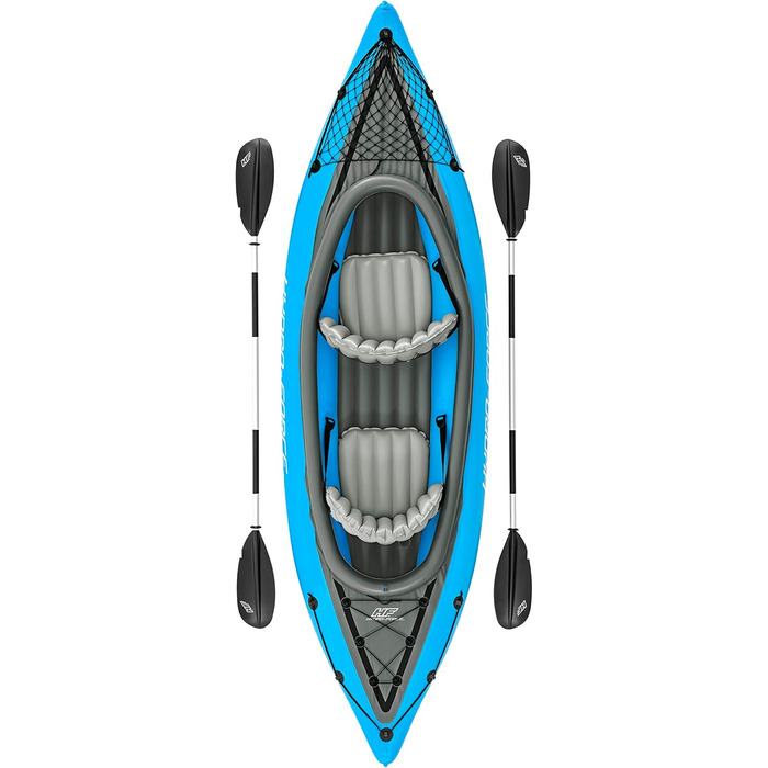 Надувний каяк Bestway Hydro-Force Cove Champion X2, 331x88x45 см, комплект з веслами і насосом
