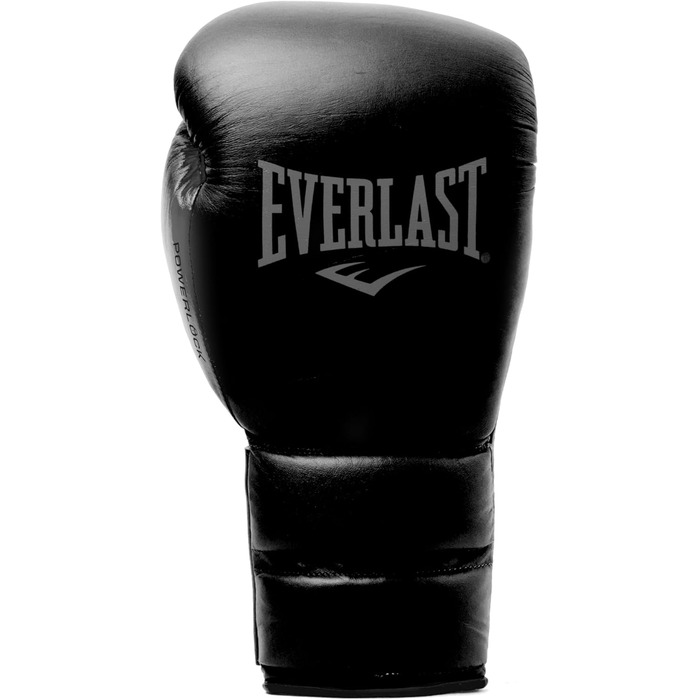 Боксерські рукавички Everlast Powerlock 2 Pro: для спарингу, тренувань з мішком та захисту зап'ястя. 5-шаровий шар, шнурівка, оригінальна Everlast Gear, білий (чорний), 12oz