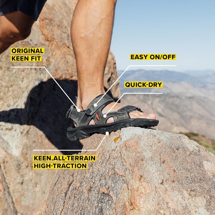 KEEN Targhee 3 - чоловічі сандалі, сіро-чорні (39.5 EU)