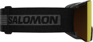 Унісекс лижна маска Salomon S/View, чорна, розширене поле зору, антифог, для сноуборду та гірськолижного спорту