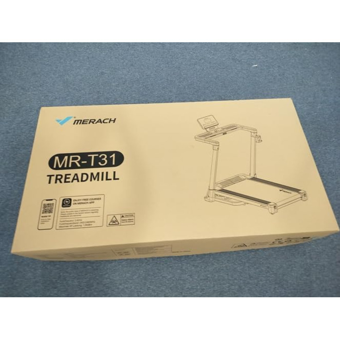 Біговий тренажер MERACH для дому з нахилом 18%, автоматична зміна нахилу, 1-14 км/год, складаний, потужність 3.5HP, розмір 46*120 см, 12 програм, чорний