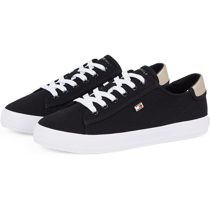 Кросівки жіночі Tommy Hilfiger Vulcanized Canvas Lace Up чорні (38 EU)