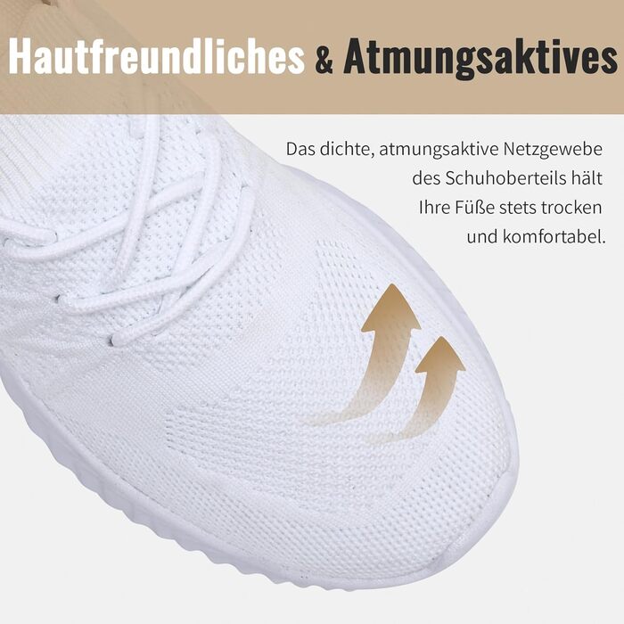 Жіночі кросівки для спорту: зручні, легкі, для занять у залі, бігу та тенісу. Білі, 37 EU