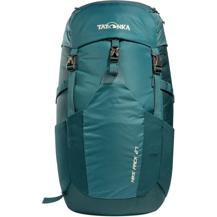 Рюкзак для походів Tatonka Hike Pack 27 л, легкий, з вентиляцією спини та дощовиком, бірюзово-зелений