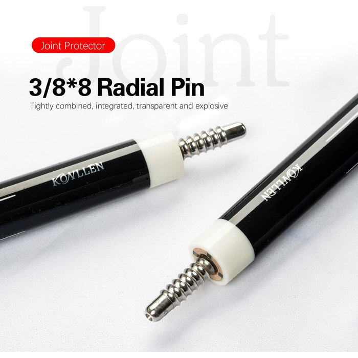 KONLLEN Billardqueue з карбону, 58 дюймів: професійний більярдний кий для дорослих, повна карбонова технологія, низький коефіцієнт відхилення, наконечник 12.5 мм (Pro Taper, ультрагладкий) AING-1F