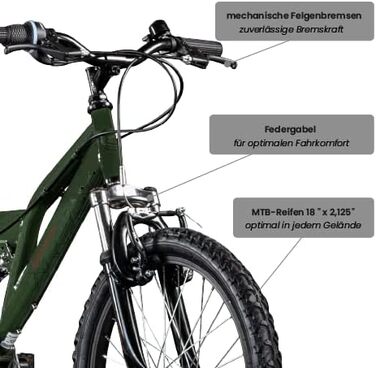 Дитячий велосипед Galano FS180 18 дюймів для дітей від 5 років, легкий гірський MTB, універсальний для хлопчиків і дівчаток, двухпідвісний
