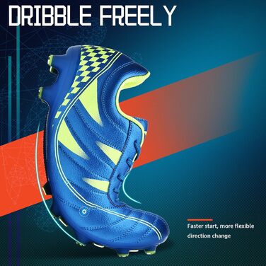 Дитячі футбольні бутси Littleplum - Outdoor Soccer Shoes, 37 EU, блакитний та зелений