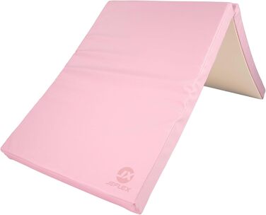 Складаний гімнастичний мат Jeflex 200x70x8 см, рожево-бежевий, м'який, для спорту та дитячої кімнати, компактний, Німеччина