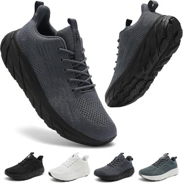 Кросівки для бігу та повсякденного носіння Unisex, бігові, спортивні, для фітнесу, білого (темно-сірого) кольору, розмір 37-46 EU