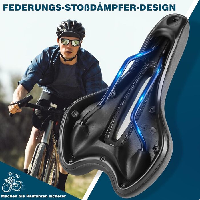 Зручний велосипедний сідло LuTuo для чоловіків та жінок, гелеве м'яке сідло, ергономічне, спортивне, для походів, з підкладкою для гірського велосипеда, шосе, BMX, MTB, City, E Bike (зелений)