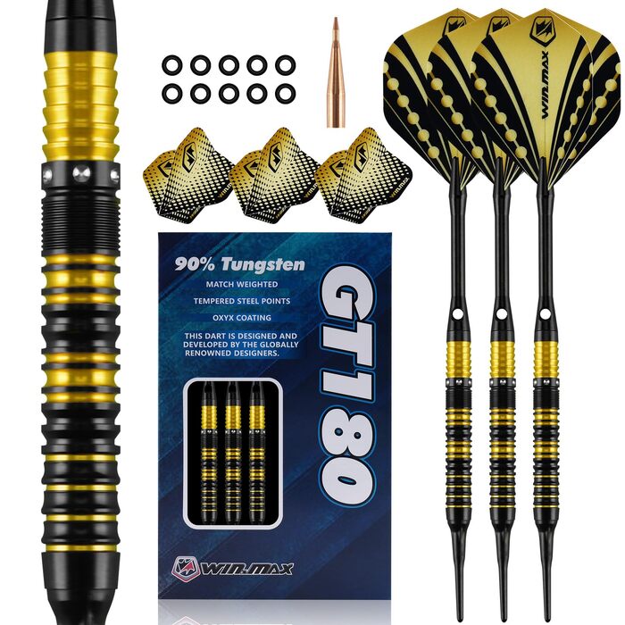 Дарти WIN.MAX Tungsten 90% - 3 шт, 18 г, професійні (золоті)