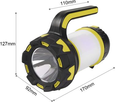 LED кемпінговий ліхтар Flintronic 1000 люменів, перезаряджуваний, 6 режимів, водонепроникний, з USB-кабелем, 3600mAh, power bank для кемпінгу, риболовлі, полювання (зелений)
