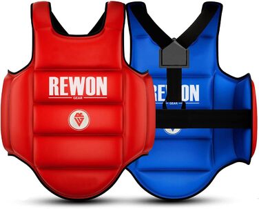 Захист для тіла REWON для боксу, кікбоксингу, MMA, карате, тхеквондо – реверсивний грудний панцир, захисна жилетка для бойових мистецтв