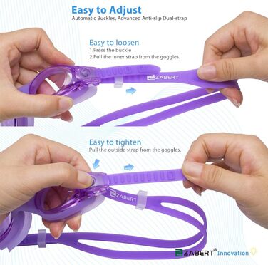 Дитячі окуляри для плавання K1 - професійні, для дітей та підлітків (0-14 років), антизапар, захист від УФ, кольори: фіолетовий, блакитно-зелений