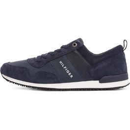 Кросівки Tommy Hilfiger чоловічі Runner Iconic з шкіри та замші, блакитний, 46 EU