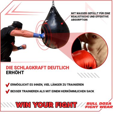 Водонепроникний боксерський мішок Bull Doza Fight Wear, міцний, три розміри, L (48 см), 53 кг