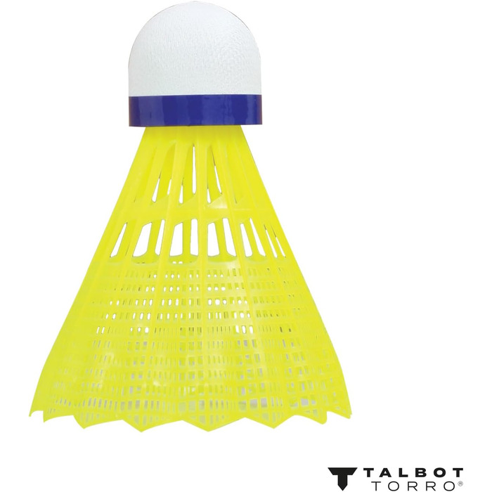 Набір метеликів для бадмінтона Talbot Torro Tech 350, нейлон, 6 шт. (M), жовта корзина, швидкість - середня