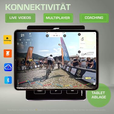 Велотренажер Christopeit Sport Eco 1000 з генератором, магнітною системою гальмування, USB, підтримкою Kinomap, до 150 кг