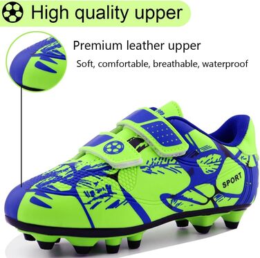 Дитячі футбольні бутси для хлопчиків та дівчаток, унісекс, зелені, розмір 28-37 (32 EU)