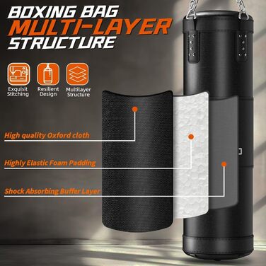 Боксерський мішок для дорослих 120 см з рукавичками 12oz, мотузка 5 м. Підходить для MMA, карате, кікбоксингу, боксу, домашніх тренувань. Не наповнений