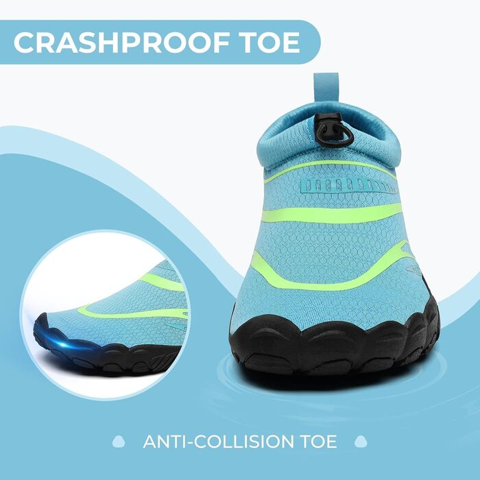 Шкарпетки-сланці Mishansha для плавання та відпочинку на пляжі, дихаюча сітка, швидко сохнуть, розмір 36-46, блакитний