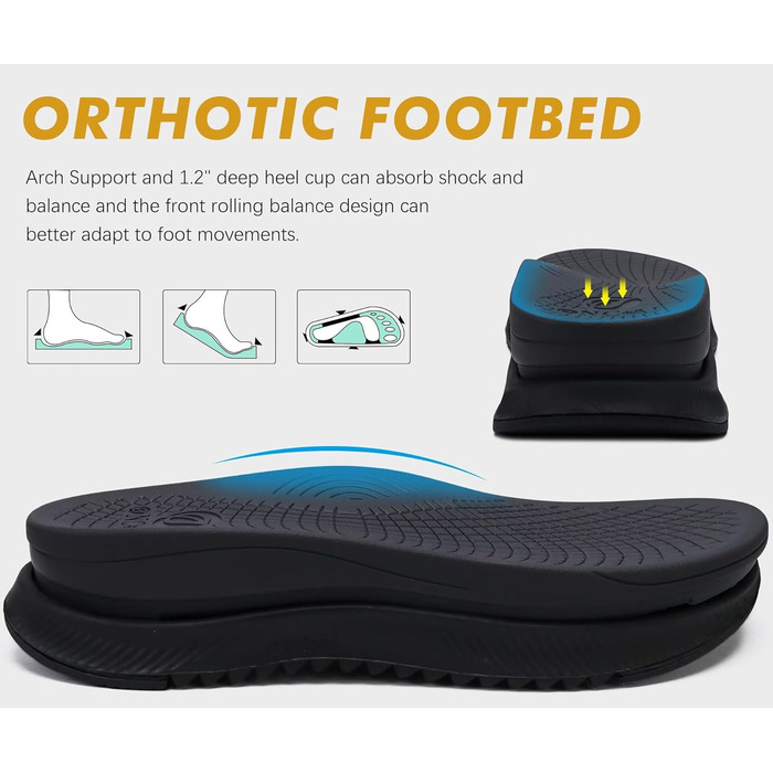 Чоловічі сандалі OncaI Wandersandalen для пляжу та спорту, чорні, розмір 44 EU