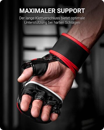 Боксерські рукавички Phantom Apex | Професійні рукавички для спарингу, бою, боксу, фріфайту (Raider - Чорний/Червоний, L-XL)