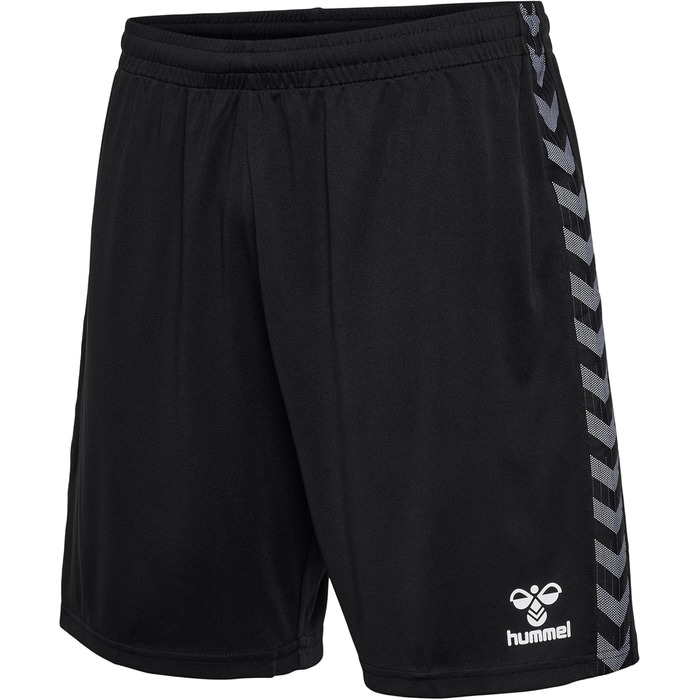 Чоловічі спортивні шорти Hummel Authentic PL — тренувальні шорти з регульованим поясом, дихаючі та швидкосохнучі, 100% перероблений поліестер, чорні