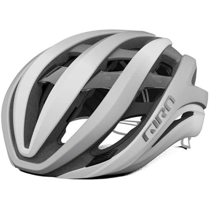 Велошолом Giro Aether MIPS середній 55-59 см білий/срібний