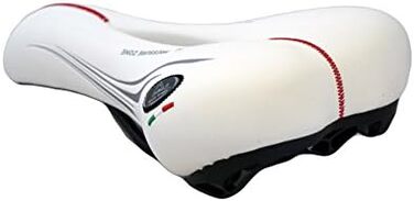 Сідло велосипедне Montegrappa City/MTB шкіряне унісекс, біле - Made in Italy