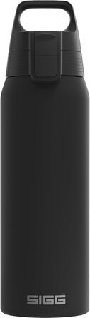 Термос-бутилка SIGG Shield One Black 0,75 л – ізольована, для газованих напоїв, герметична, з нержавіючої сталі, BPA-free, чорна, 90% перероблена сталь