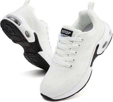 Жіночі кросівки для бігу та ходьби: дихаючі, з амортизацією, антиковзаючі, для залу та вулиці, білі, 37 EU