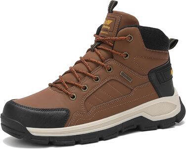Чоловічі зимові черевики AX BOXING: утеплені, трекінгові, для ходьби в горах, водонепроникні, антиковзаючі, розмір 41-46 EU (колір: коричневий, розмір 42 EU)