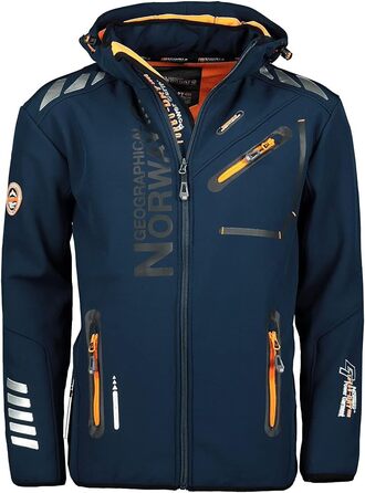 Куртка Softshell Geographica Norway Royaute для чоловіків, водонепроникна, вітростійка, для туризму та катання на лижах, блакитна (M)