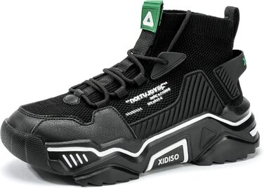 Чоловічі спортивні кросівки FUSHITON для занять фітнесом, бігу та активного відпочинку, чорного кольору, розмір 42 EU