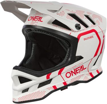 Шолом O'NEAL Blade Polyacrylite Hel Strike, чорний/червоний, розмір S, білий/червоний