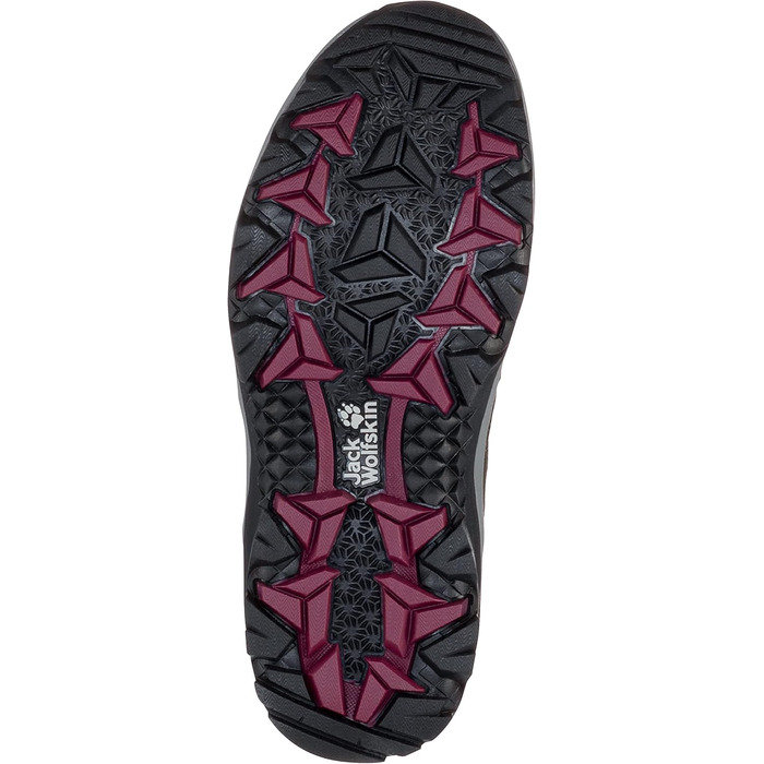 Жіночі трекінгові черевики Jack Wolfskin Vojo 3 Texapore Mid (40 EU, Хакі Бургунді, 2023)